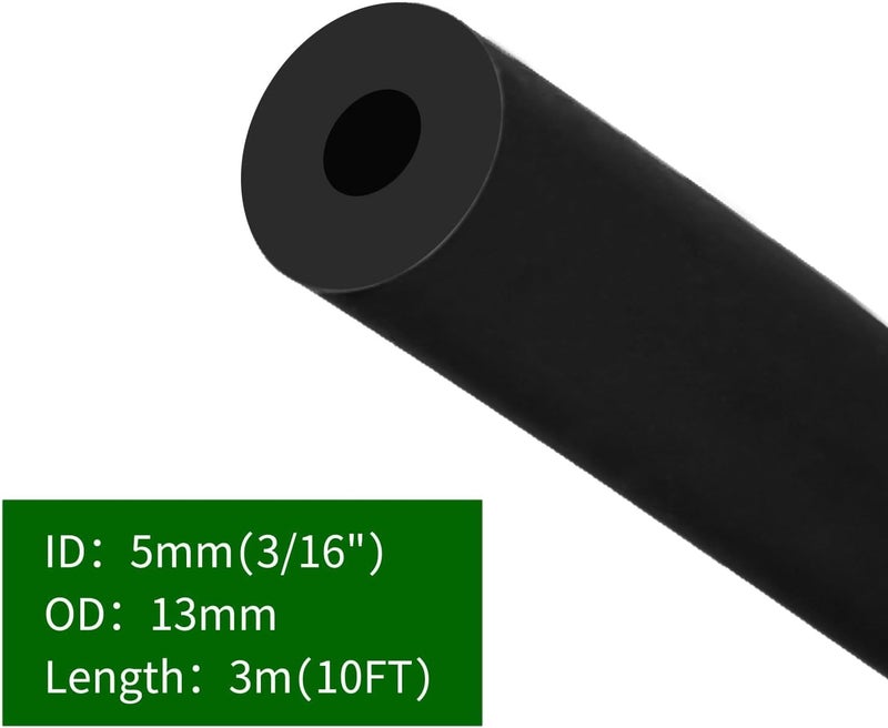 Unicaravan Silicone Vacuum Hose 10FT ID 3/16" (5mm), Wall Thickness 4mm,Matte Black Tubing, Automotive Marine & Industrial Use - Image 4